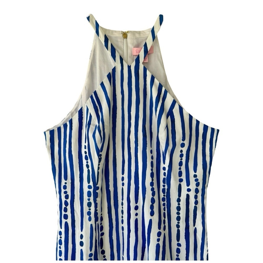 LILLY PULITZER, NWT, WOMENS, IVEIGH SHIFT DRESS IN BLUE CRUSH, BAY STRIPE.SIZE 0 - Picture 2 of 13